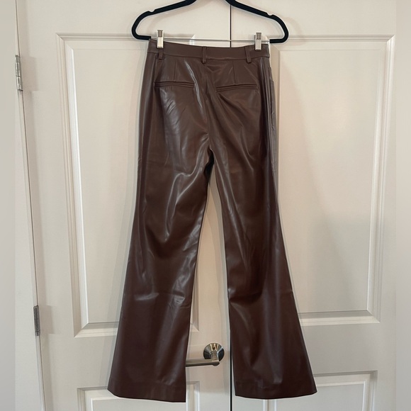 NWT Cami NYC Zenobia Vegan Leather Pant Brown Java Size 6 - Picture 13 of 15